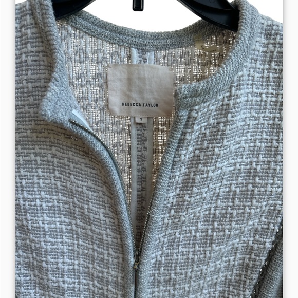 Rebecca Taylor Tweed Evening Jacket Size 2 - Picture 3 of 4